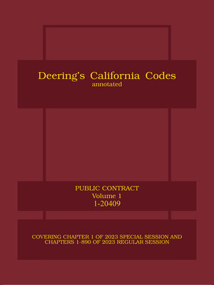 cover image of Deering's California Public Contract Code Annotated